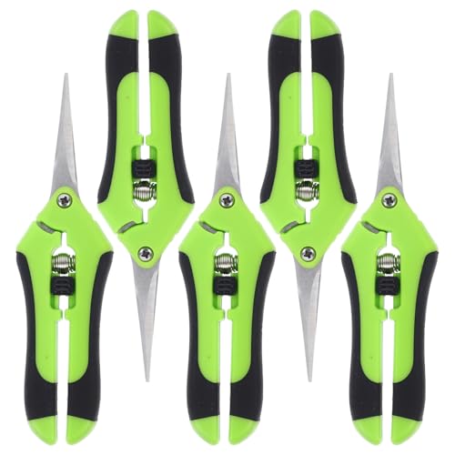 Toyvian 5個 プラスチック柄園芸剪定ばさみ 軽量設計 労力軽減で使いやすい ガーデン枝切り用 実用的なハンドルで快適操作 木や果樹の剪定