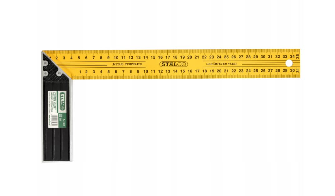 Stalco Yellow,Black Steel Stop Angle 350 Mm Carpenter Angle Measuring Angle, Carpenters Tools