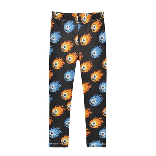 Girls Leggings Size 4T Soccer Black Soft Stretchy Yoga Pants Tights Girl Clothes for Dance Running