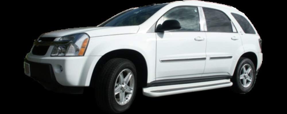 QAA is Compatible with 2005-2009 Chevrolet Equinox 4 Piece Stainless Rocker Panel Trim, Insert Kit, 1.5" Width TH45160