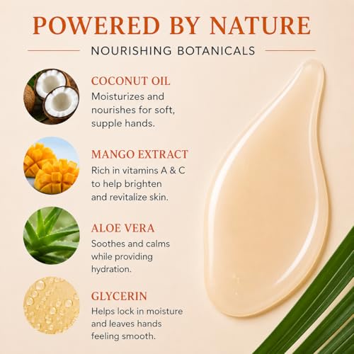Image of Ginger Lily Farms Botanicals Conditioning Liquid Hand Soap, Coco Mango, 100% Vegan & Cruelty-Free, Coconut Mango Scent, 16.9 Fl Oz