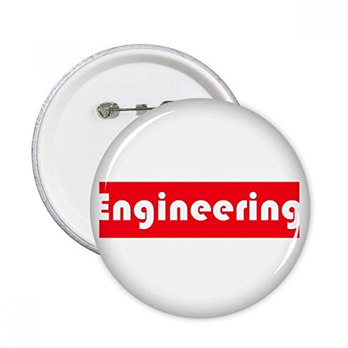 Badge rond rouge ingénierie bouton vêtements décoration cadeaux S