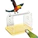 Baoblaze Tabletop Bird Perch Bird Stand Portable Metal Desktop Parrot Play Stand with Potty Tray for Budgies Parakeet Conures Lovebird, Yellow
