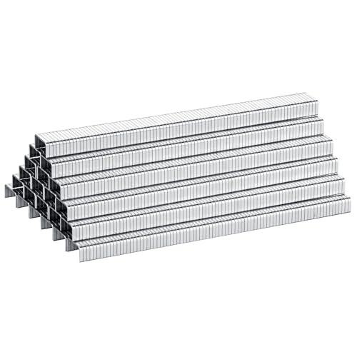 meite Heavy Duty Staples, 1/4 Inch Length T50 Staples for Staple Gun, Galvanized, 20 Gauge 3/8" Crown, Compatible with T50 Staple Gun, Ideal for Upholstery, Construction, Furniture (1,512 Counts)