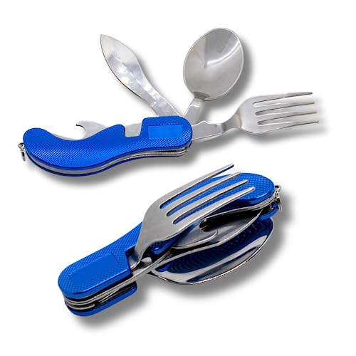 Stainless Steel Camping Cutlery and Kitchen Utensil Set - Prepper Gear and Supplies for Camping...