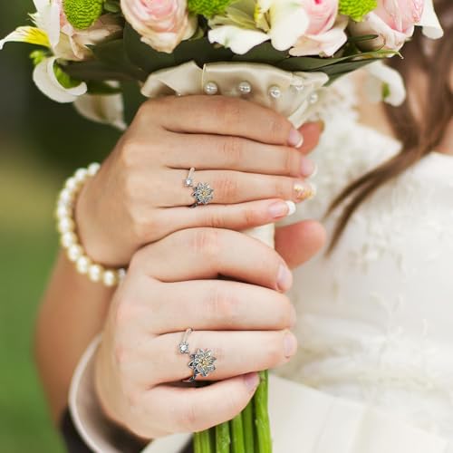 Rings for Teen Girls- To My Daughter S925 Sterling Spinner Ring, Fidget Rings for Anxiety/Adjustable Ring for Birthday Jewelry Gift for Girls4