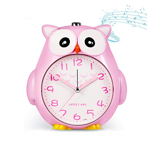 KOROTUS COLLECTION Owl Alarm Clock for Kids with Night Light and Snooze