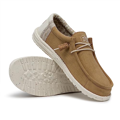 Image of HEYDUDE Men's Wally Linen | Men's Loafers | Men's Slip On Shoes | Comfortable & Light-Weight