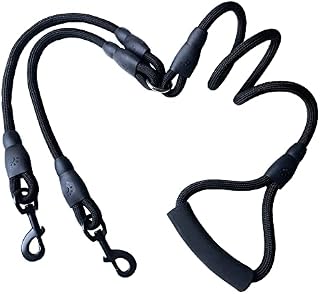 Double Dog Lead Anti Pull Dog Lead Splitter Dog Lead Splitter With Soft Handle Pet 2 Dog Training Lead Training for Puppy Small Medium Large Dogs Walking