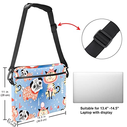 Sacoche ordinateur portable 13.3" lapin rose pour transporter sans stress