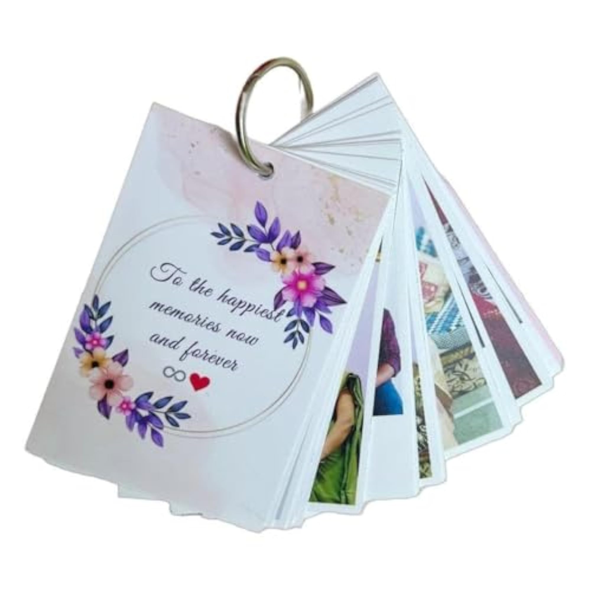 Half Engineer Customized Printed Premium White Polaroid Ring Album