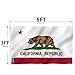 Anley Fly Breeze 3x5 Foot California State Flag - Vivid Color and Fade proof - Canvas Header and Double Stitched - Calif. CA Flags Polyester with Brass Grommets 3 X 5 Ft