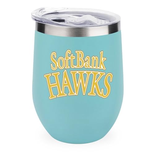 ワインタンブラー 福岡ソフトバンクホークス 野球応援 卵殻カップ タンブラー 350ml U字型 コーヒーカップ 蓋付き ステンレス製 魔法瓶 保冷 保温 水筒 直飲み 応援グッズ プレゼント