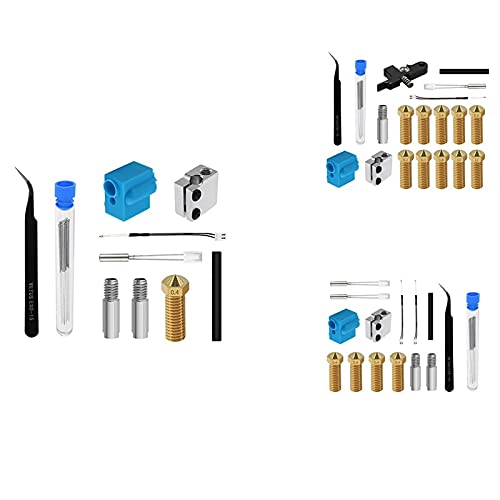Lysee 3D Printer Parts & Accessories - Voor Sidewinder X1 Genius Vulkaan Nozzle Siliconen Mouw Keel Handvat Thermistor Verwarming Pijp Warmte Blok Kit - (Color: C)
