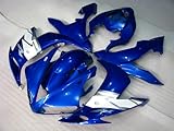 baobaohu Kit de carénage moto pour YZF-1000 R1 2004 2005 2006 04 05 06 YZF 1000 R1 Carénage Kit Carrosserie ABS Injection (Bleu Blanc) 026UC