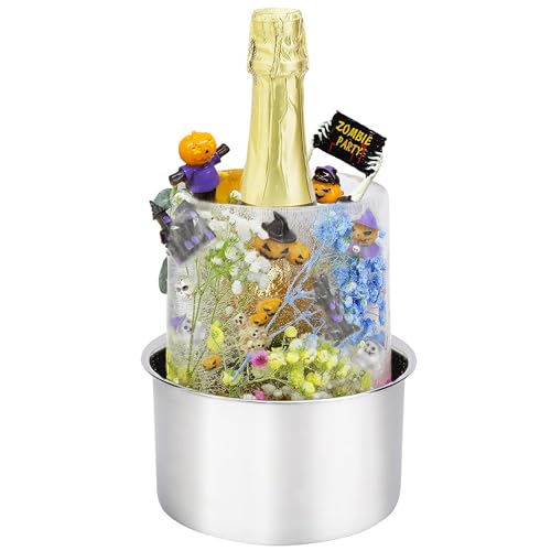 Ice Mold,Ice Bucket Mold, Ice Mold Wine Bottle Chiller,DIY Ice Bucket Mold for Wine Champagne and Cocktails,Ideal Gift for Special Parties Weddings Mother's Day Thanksgiving and Christmas