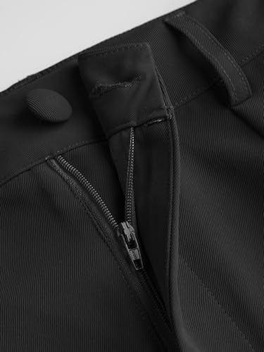 CIDER High Waist Solid Zipper Wide Leg Trousers3