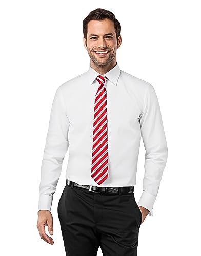 Vincenzo Boretti Chemise Homme, Coupe Normale Regular-fit, Tissu Infroissable et agréable à Porter, 100% Coton, Manches-Longues avec Poignet Mousquetaire,...