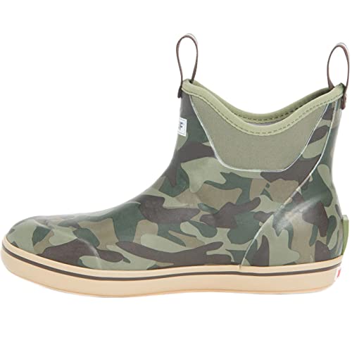 Image of XTRATUF Men's 6 inch Waterproof Slip Resistant Breathable Lightweight Rubber Performance Ankle Deck Boat Fishing Boots, Camo, 11