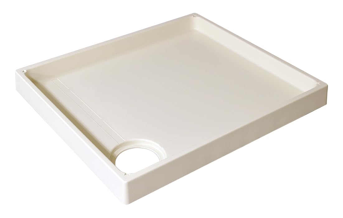 テクノテック[TECHNOTECH] 洗濯機用防水パン 【TP750-LW1】(750x640x63)スタンダード防水パン 排水口位置左穴 トラップ別売り アイボリーホワイト商品画像