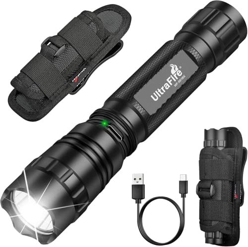 ULTRAFIRE Tactical Flashlight with Holster for...