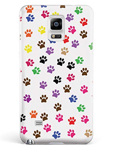 Inspired Cases - 3D Textured Galaxy Note 4 Case - Rubber Bumper Cover - Protective Phone Case For Samsung Galaxy Note 4 - Paw Print Pattern Dog Or Cat #TOP27