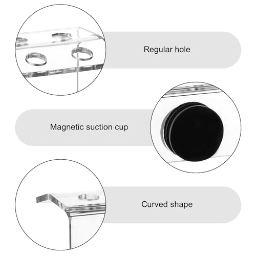 MiOYOOW Coral Frag Holder, 4/8 Plug Holes Acrylic Coral Frag Rack with Magnetic Suction Cup for Aquarium Household Fish Tanks - Image 2
