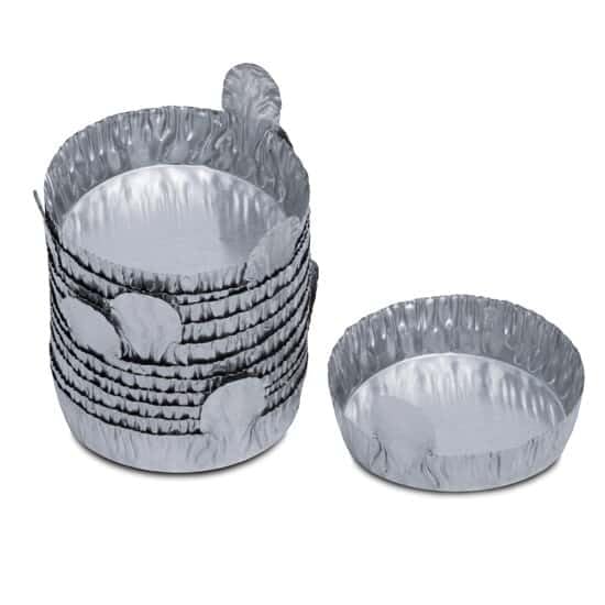 Cole-Parmer 43 mm Aluminum Crimpled-Walled Weighing Dishes with Tab, 20 ml, 1000/Cs