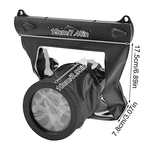 Custodia Protettiva Impermeabile da 20 M per Fotocamere DSLR, Custodia Subacquea Protettiva per Fotocamera Sportiva All'aperto, per Nuoto, Surf, Snorkeling (Nero)
