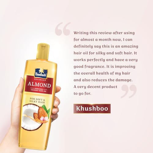 Image of Parachute Advansed Almond enriched Coconut Hair Oil with Vitamin E, 100ml|Nourishes & Softens Hair | Helps Control Hair Fall| Helps Promotes Hair Growth | Up to 2x Softer Hair|Non-Sticky Formula| Dermatologically-Tested Hair Oil | For Men & Women