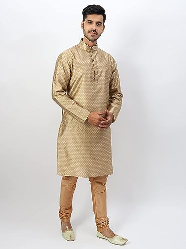 Image of Silk Blend Men's Kurta Pyjama Set /Kurta Pajama for Men