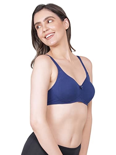 Image of Jockey 1250 Women Wirefree Non Padded Super Combed Cotton Elastane Stretch Full Coverage Everyday Bra with Contoured Shaper Panel and Adjustable Straps