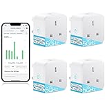 EIGHTREE Smart Plug 5GHz WiFi Compatible with Energy Monitoring, Smart Plugs that Work with Alexa Works with Alexa & Google Assistant & Smart Life, Wireless Remote Control Timer Plug Smart Home, 13A