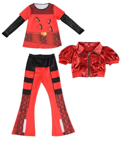 Disfraz Infantil Niña Princesa Rojo de Cosplay miniatura 6
