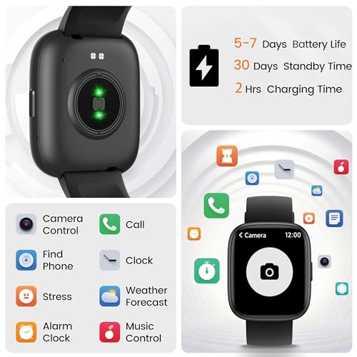 Smart Watch with Alexa Built-in, 1.83" HD Touchscreen Fitness Tracker with Bluetooth Calling, Fitness Watch with Heart Rate/Sleep Monitor, 120+ Sports Modes, IP68 Waterproof Smartwatch for Android iOS - Image 6