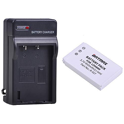 Batmax 1Pack R-IG7 Battery + AC Wall Battery Charger for Logitech Harmony One, 900, 720, 850, 880, 885, 890 Pro, H880 Universal Remote