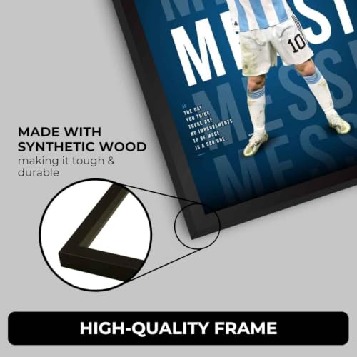 Image of Funk You Store Messi Poster Framed | Lionel Messi Wall Art Posters Framed | Argentina Edition Football Legend | Premium Sports Decor for Paris Football Fans | GOAT Motivational Wall Poster (F 252)