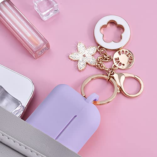 Image of Case for Airpods Pro 1st 2nd Generation - VISOOM Airpods Pro 1 /2 Cases Cover Women Silicone iPod Pro 2 Earbuds Wireless Charging Case Girl Bling Keychain for Apple Airpod Gen Pro 2