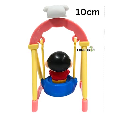 Image of FUNFOB Shinchan Action Figure Height-10cm | Shin chan Figurine Cartoon Figures Toys for Boys & Girls PVC Multicolour | Swing - Holding Game