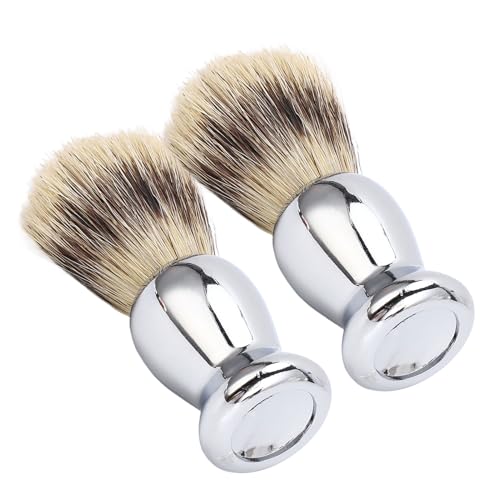 Generic Pincel de Afeitado, Kit de Afeitar para Hombres, Diseño de Curvo 2 Piezas de Cepillo Suave y Cabello para Espuma de Afeitado y Barba