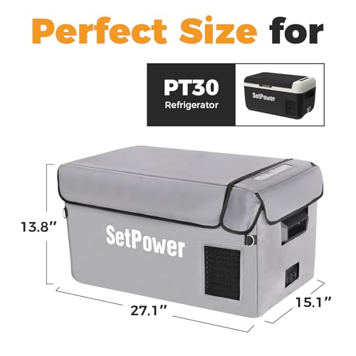 Image of Setpower Insulated Protective Cover for PT30 /RF30 Portable Refrigerator,12 Volt Portable Car Refrigerator Cover
