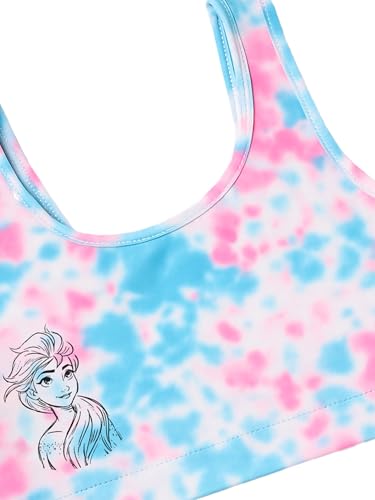 Image of BODYCARE Girls Crop Top with Cotton Spandex Sports | Double Layered & Non Wired |Full Coverage, Seamless, Racerback | Pack of 2 (Color & Print May Vary)