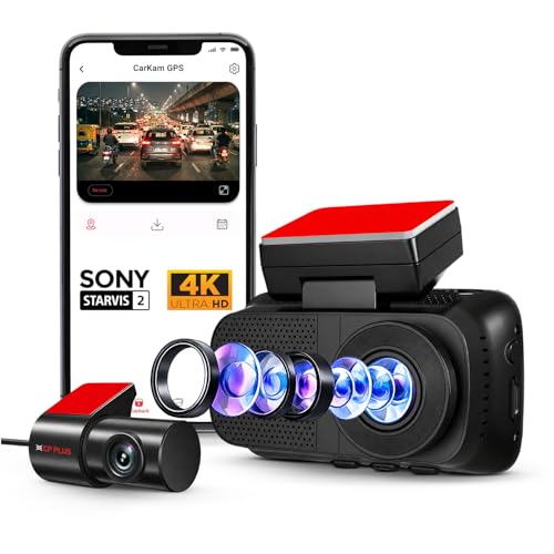 Image of CP PLUS Dash Cam for Car CP-F89B | True 4K 8MP Dual Dashcam Front and Rear Camera | Sony STARVIS 2 IMX678 | Built-in GPS | WiFi (AP Mode) Dashcam | 3 inch Display | WDR Night Vision | Supports 1TB SD Card