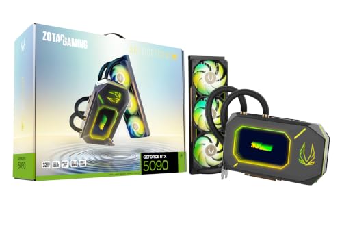 Image of ZOTAC GAMING GeForce RTX 5090ArcticStorm AIO DLSS 4 32GB GDDR7 512-bit 28Gbps PCIE 5.0 Gaming Graphics Card,All-in-one Liquid Cooling,360mm Radiator,SPECTRA 2.0 ARGB Multi-zone Lighting,ZT-B50900K-30A