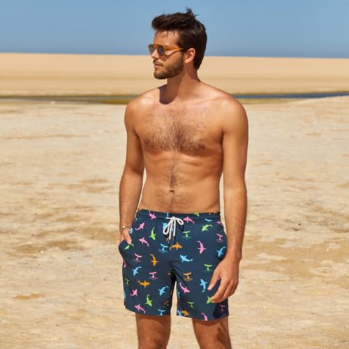 Image of maamgic Mens 7 inch Stretch Swim Trunks Quick Dry Mesh Lining Swimwear Bathing Suits