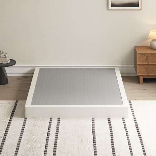 ZASHONT 7 Inch Box Spring for Queen Bed Bases - Heavy Duty Metal Mattress Foundation with Fabric Cover 3000 lbs Capacity Low Profile Queen Box Spring Only Noise Free Easy Assembly