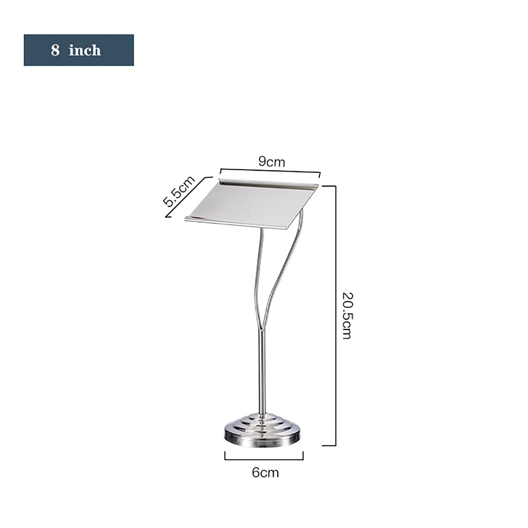 Tischnummernständer, Tischkartenhalter für Hochzeiten, Restaurants und Partys, 6/8/10/12 Zoll, rechteckige Tischnummernständer, Silber/12 Zoll (8 Zoll)