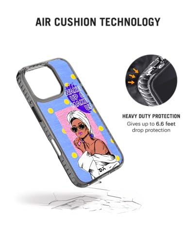 Image of DailyObjects Makeup Ritual Stride 2.0 Magnetic Case Cover Compatible with iPhone 16 Pro Max | Wireless Charging Slim Back Cover | 2 Layer Edge Protection & Shockproof