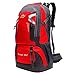 OcioDual Mochila Roja 60 Litros 60L Impermeable con Cierres Asas y Correas de Seguridad Senderismo Trekking Camping