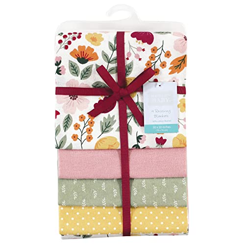 Image of Hudson Baby Unisex Baby Cotton Flannel Receiving Blankets, Fall Botanical, One Size